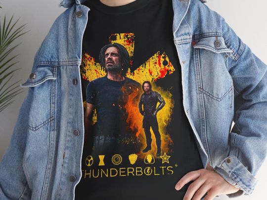 Aesthetic BUCKYY Bn Barnes Marvel Thunderbolts* 2025 Action Superhero Movies Streetwear Unisex Graphic Short Sleeve T-Shirt