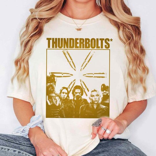 Marvel Thunderbolts 2025 Bullet Characters Retro T-Shirt, Marvel Super Heroes T-Shirt, Marvel Yelena Belova BUCKYY Bn Barnes Shirt, MCU Fan Tee