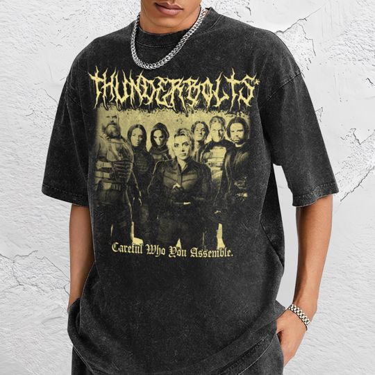Limited Thunderbolts Movie Vintage Shirt, Thunderbolts Shirt Gift, Florence Pugh Shirt, Marvel Poster Tee Avengers Campus, Disney Family