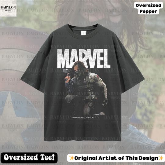 Oversized Winter Soldier T Shirt BUCKYY Bn Barnes Vintage Shirt Retro Marvel Thunderbolts Tshirt BUCKYY Bn Barnes Winter Soldier Sebastian Stan Tee