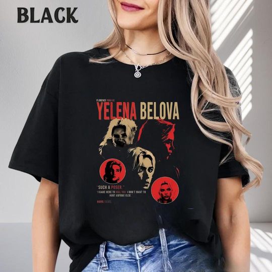 Yelena Belova Thunderbolts Black Widow Marvel Studios Shirt,  vintage mcu shirt, Thunderbolts merch, Retro marvel tee