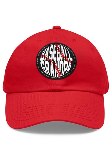 Baseball Grandpa Hat, Funny Baseball Grandpa with Leather Patch, Fathers Day Gift, Baseball Gamer Grandpa Hat, Baseball Lover Grandpa Cap