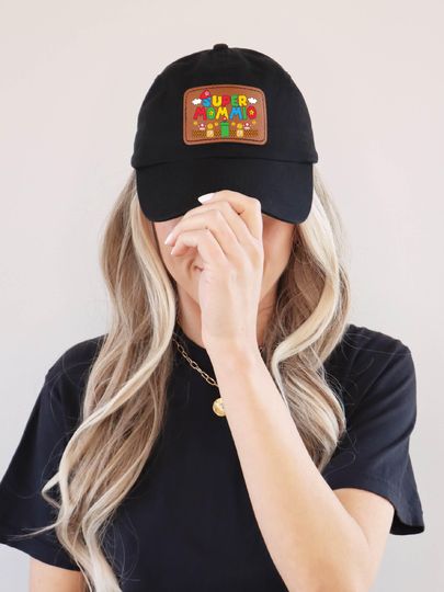 Super Mommio Hat, Mommio with Leather Patch, Mother's Day Gift, Dad Hat, Best Mom Gift, Super Mommy Hat, Mother Gift Hat, Gamer Mom Gift Hat