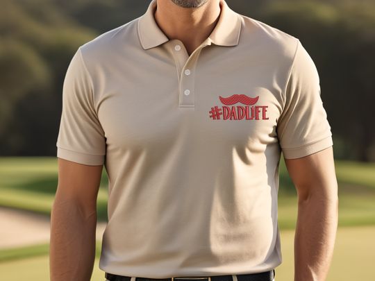 Dad Embroidery Shirt,Father Day Gift,Father Embroidery Shirt,Father Birthday Gift,Dad Life Polo Shirt,Funny Father Polo