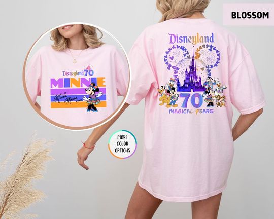 Disneyland Resort 70th Anniversary Mickey and Friends Shirt, Two Sided Disneyland 70th Anniversary Shirt, Magical Years Tee