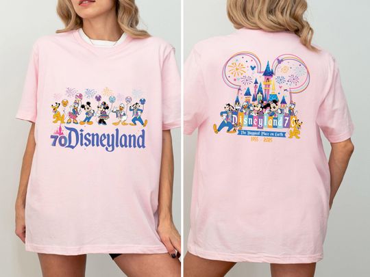 Disney Mickey & Friends 70 Years of Magic Tee, Disneyland 70th Anniversary Shirt, Disneyland 70 years of Magic 1955-2025, Disney Vaca Tee