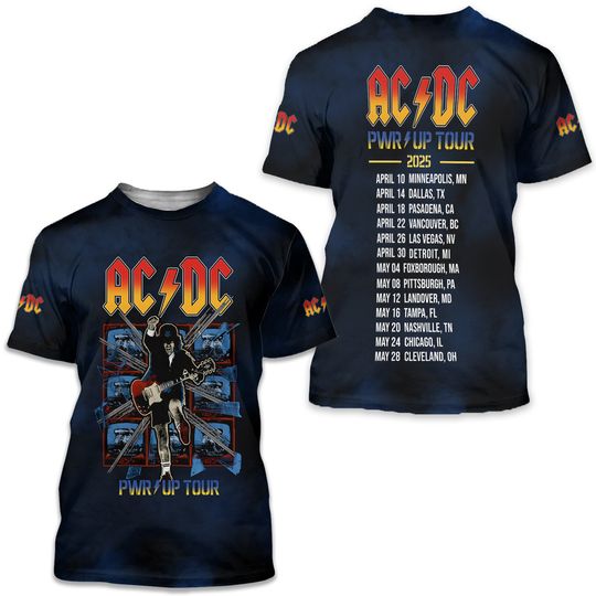 Discover AC-DC Power Up Tour 2025 3D Shirt All Size