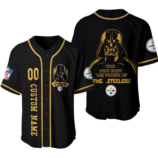 Personalized Pittsburgh Steeler Darth Vader Star Wars Baseball Jerseys