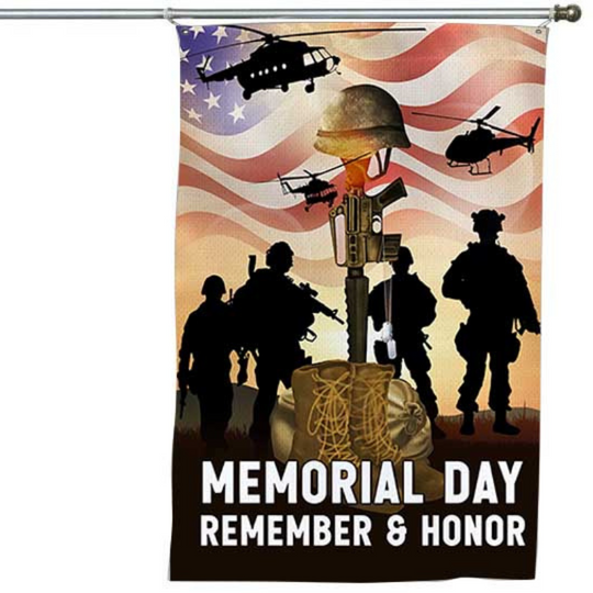 Memorial Day Remember & Honor Flag, Memorial Military House Flag, American Flag
