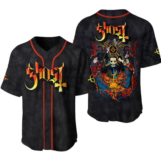 Full Size Ghost Band Baseball Jersey - Hot Tour 2025 Merch - Good for Music