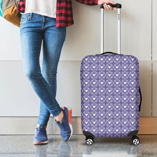 Mouse Damask Luggage Cover