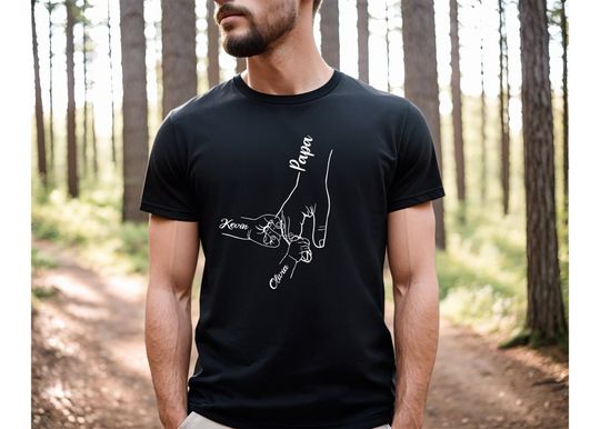 Custom Dad Shirt with Kids Names, Fathers Day Shirt, Best Dad Shirt, Fathers Day Gift, Gift for Dad, Family Fist Bump, Father's Day Gift