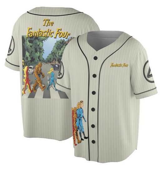 Vintage The Fantastic Four First Steps Jersey, MCU The Fantastic Four Jersey, Mister Fantastic Jersey, Fantastic 4 Crew Jersey
