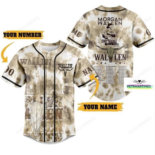 Wallen Western Baseball Jersey, Personalized Wallen Jersey for Men