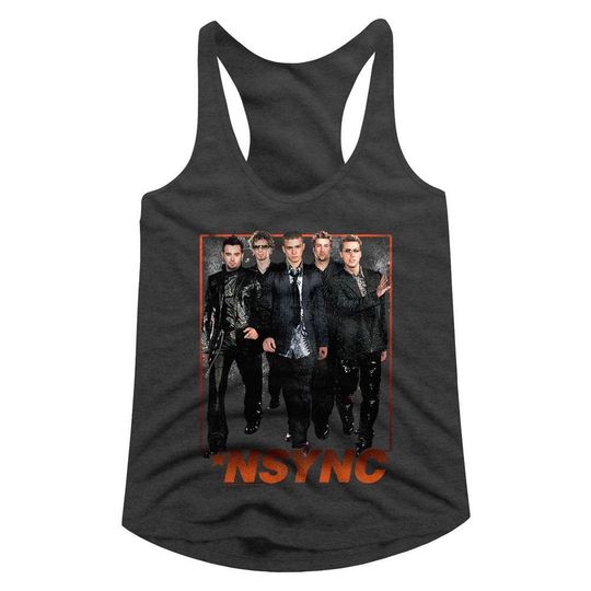 NSYNC Struttin' Dark Heather Junior Women's Racerback Tank Top T-Shirt