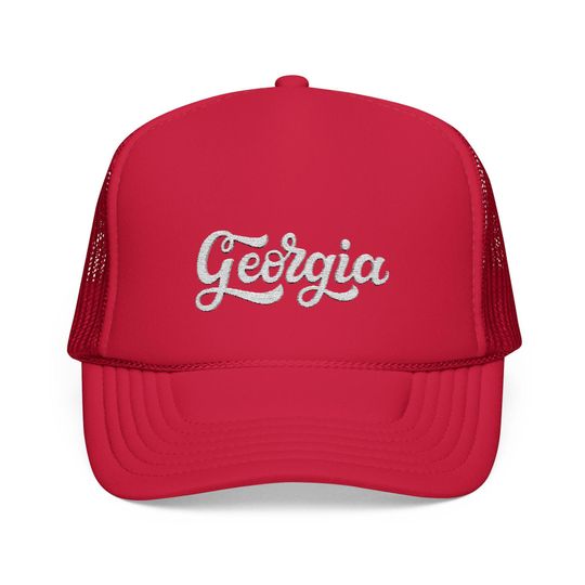 Georgia Embroidered Foam Trucker Hat