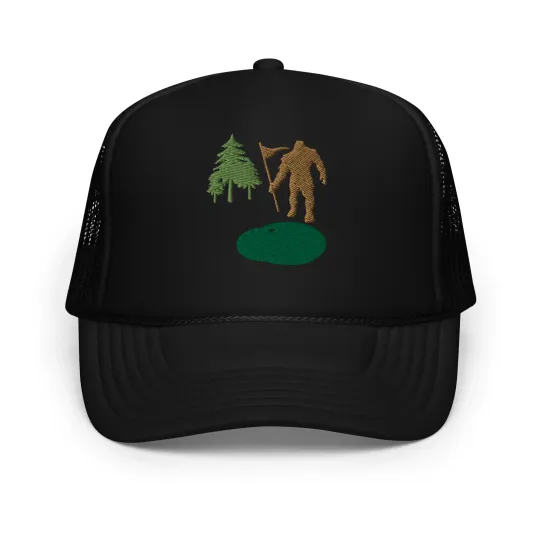 Big Foot Golfing Embroidered foam Trucker hat | Father's Day Gift | Summer Gift