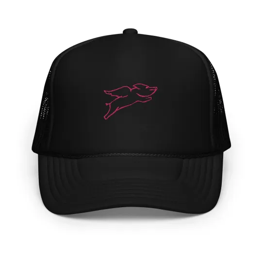 Flying Pig Embroidered foam Trucker hat | Father's Day Gift | Summer Gift