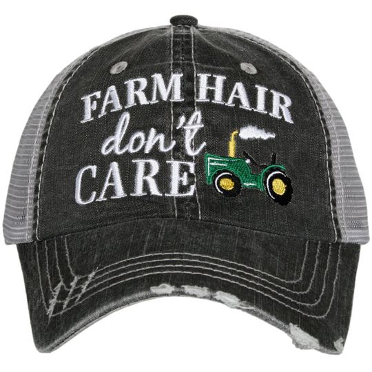 Discover Farm Hair Don't Care Women's Trucker Hat