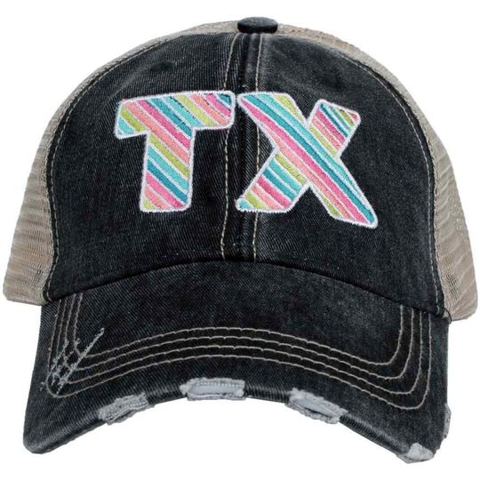 TX Rainbow Striped Women's Trucker Hats
