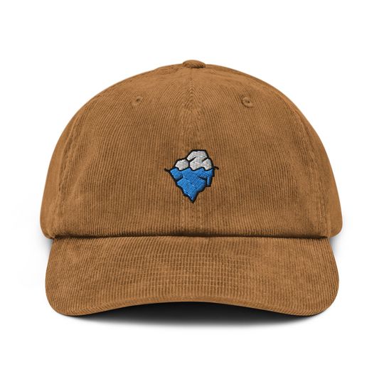 Iceberg Corduroy Hat, Embroidered Corduroy Dad Cap - Multiple Colors