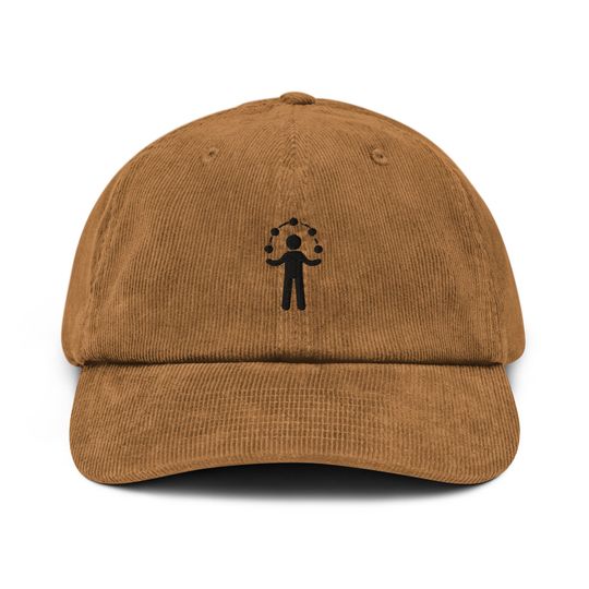 Juggling Corduroy Hat, Embroidered Corduroy Dad Cap - Multiple Colors