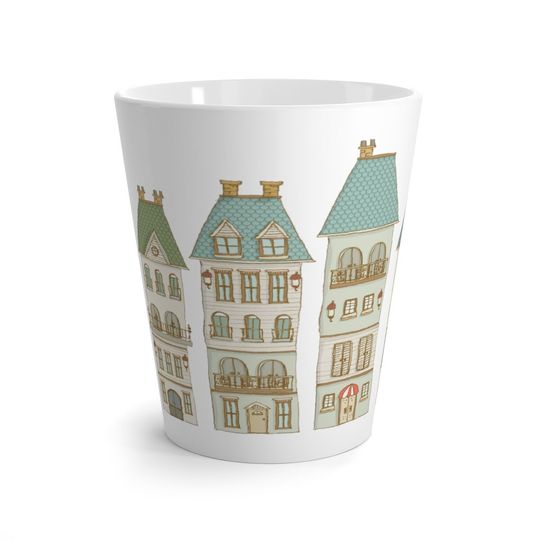 Amsterdam Homes Latte Mug 12oz - European Style Home Scenery