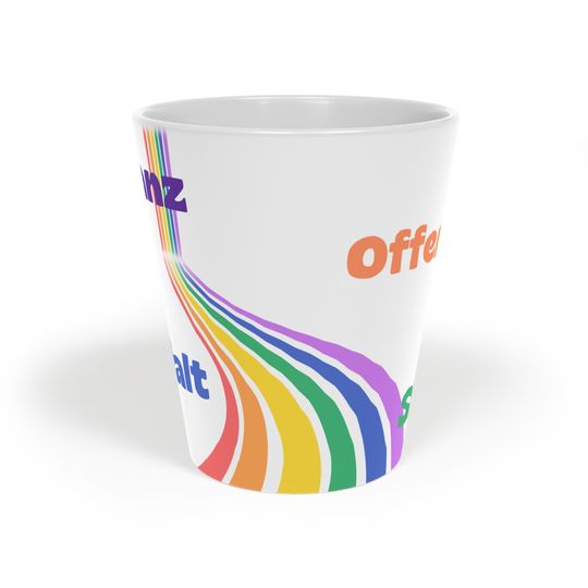 Rainbow Latte Mug for Tea Lovers - Inspirational Coffee Mug for Home Decor and Kitchen Pride Celebration