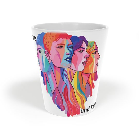 Colorful Latte Mug with Inspirational Quote - Perfect Gift for Coffee Lovers, LGBTQ Pride Design