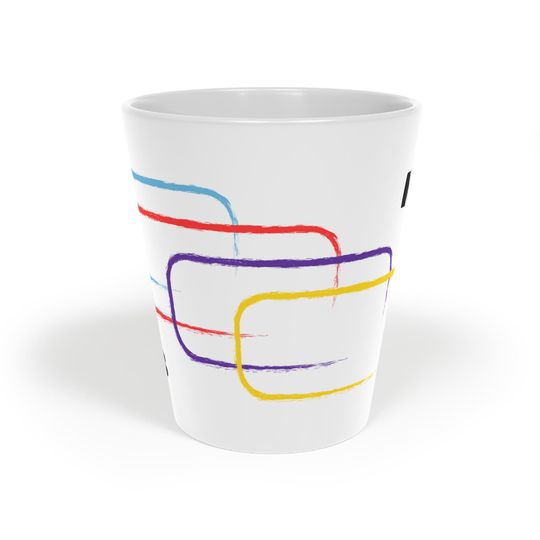 Colorful Latte Mug - Unique Gift for Coffee Lovers, Perfect for Birthdays and Office Use