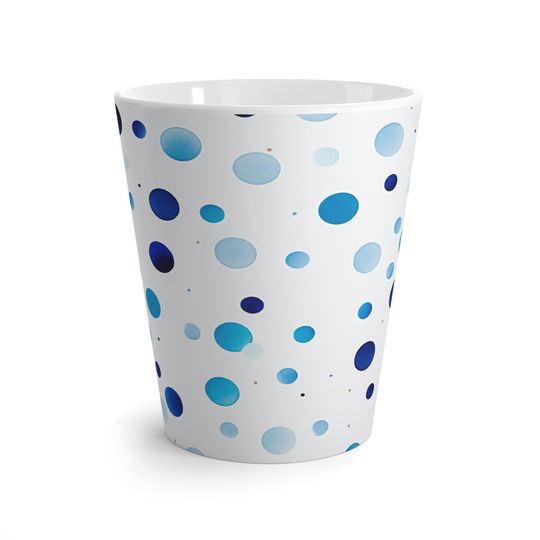 Polka Dot Blues Latte Mug