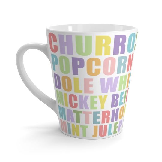 Favorite Disneyland Snacks Latte Mug - Churros Design