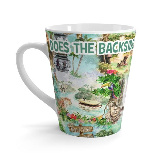 Jungle Cruise Latte Mug - Backside of Water Design for Disneyland and DisneyWorld Fans