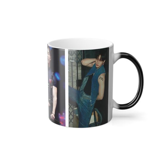 Bangchan Stray Kids Color-Changing Mug, Heat Activated 11oz Coffee Cup