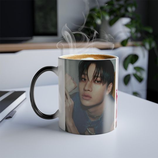 Bangchan Stray Kids Color-Changing Mug, Heat Activated 11oz Coffee Cup