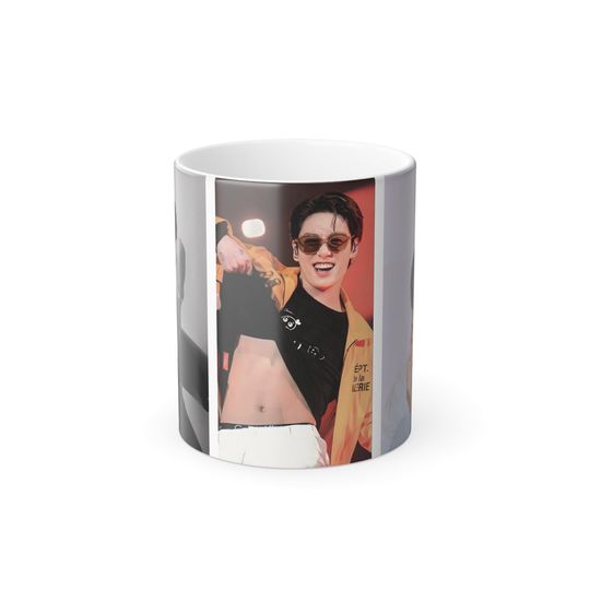Jungkook BTS Color-Changing Mug, Heat Activated 11oz Coffee Cup