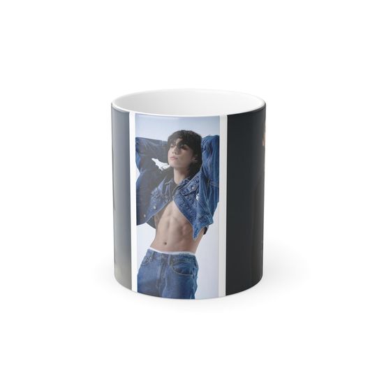 Jungkook BTS Color-Changing Mug, Heat Activated 11oz Coffee Cup