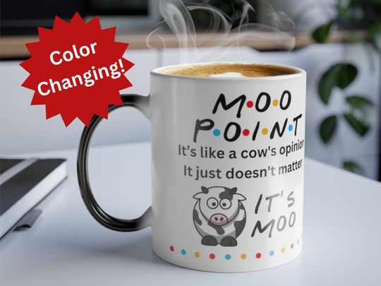 Moo Point Friends Color Changing Mug, 11oz