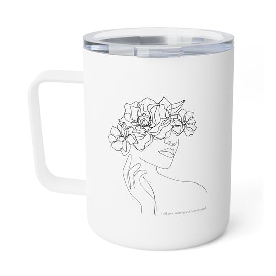 Mindful Oasis Insulated Coffee Mug - 10oz - Secret Gardens