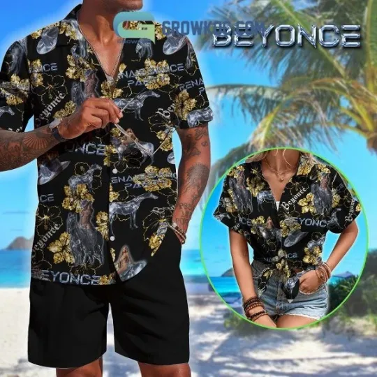 Queen Bee Palm Tree Coconut Monstera Hibiscus Hawaiian Shirt