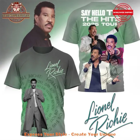 Lionel Richie Say Hello To The Hits Tour 3D T-Shirt