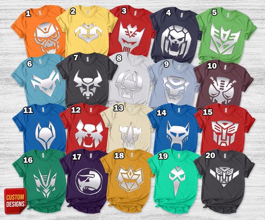 Transformer Faces Shirt/Transformer Robo Heads Shirt/Transformers Bumblebee Optimus Prime Birthday Shirt/Superhero Birthday Party
