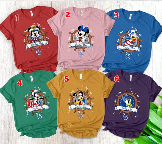 Disney Cruise Line Shirt, Mickey and Friends 25th Anniversary Shirt, Family Disney Shirt, Custom Disney Cruise Line Shirt