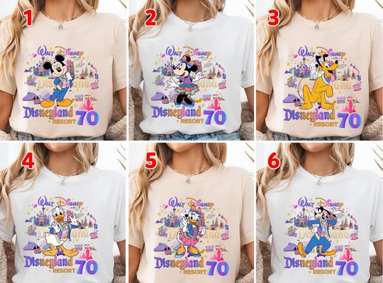 Disneyland 70th Anniversary Shirt, Disneyland Resort Shirt, WDW Family Vacation Sweatshirt, Mickey&Co Matching Sweater, Magic Kingdom