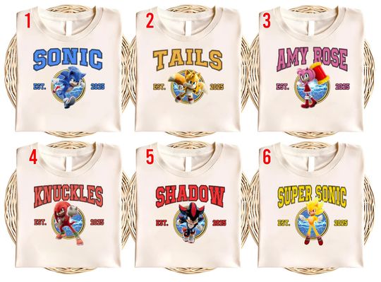 Sonic the Hedgehog Shirt/Sonic Group Matching Shirt/Sonic Family Party Shirt/Sonic Birthday Shirt/Sonic Group Matching Shirt