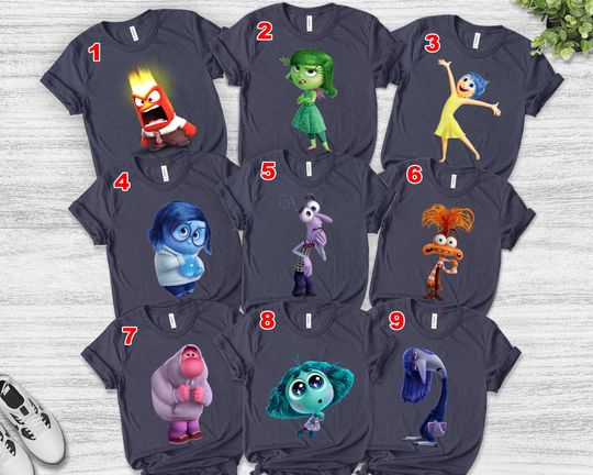 Inside Out Characters Shirts, Inside Out 2 Sweatshirt, Inside Out Group Matching, Inside Out Family Party, Halloween Matching Costume