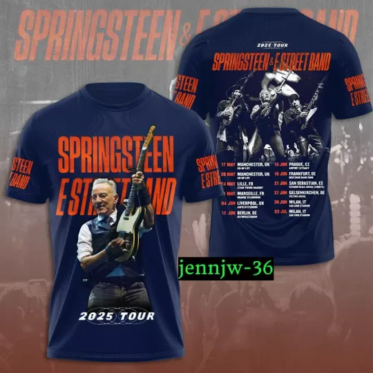 Bruce Springsteen And The E Street Band Tour 2025 3D T Shirt