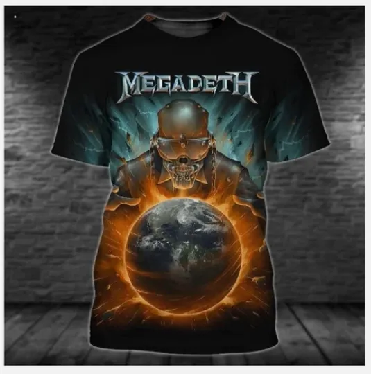 Megadeth Rock Band Rust In Peace Tour shirt 3d, cute gift dad 3d