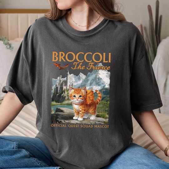 Onyx Storm Quest Squad Broccoli Shirt, Cat Adventure Shirt, Fourth Wing Shirt, Broccoli Cat Lover, Broccoli Cat Quest Squad Tee,Dragon Rider