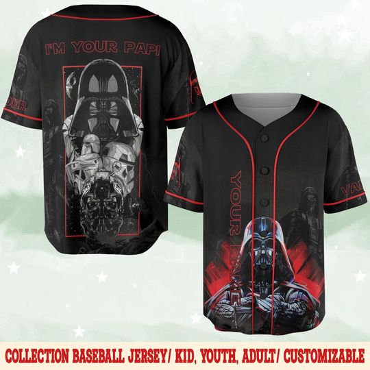 Darth Vader Star Wars Baseball Jersey for Men and Women - Galaxy's Edge Jedi Team Matching Tee